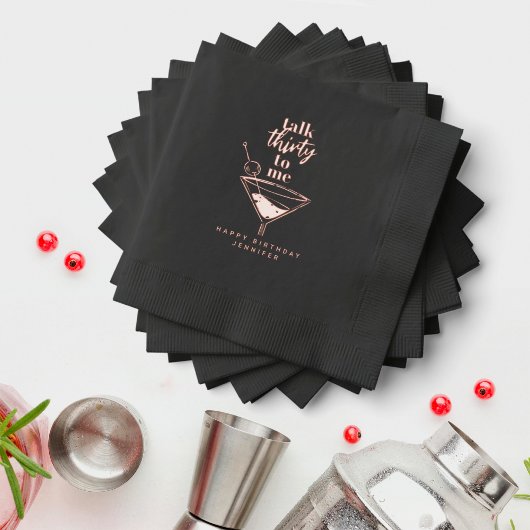 Talk Thirty To Me 30th Birthday Party Black Gold