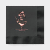 Talk Thirty To Me 30th Birthday Party Black Gold (Recto)