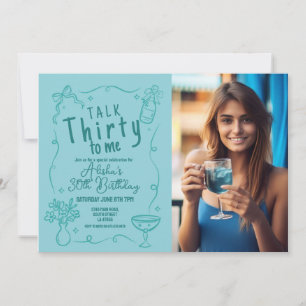 Talk Thirty To Me Foto 30th Night Out Verjaardag Kaart