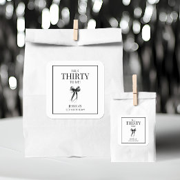 Talk Thirty to Me Zwart-wit 30ste verjaardag Vierkante Sticker