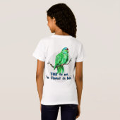 "Talk to me, I'm fluent in bird." Parrot T-Shirt  (Dos entier)