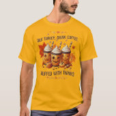 "Talk Turkey, Drink Coffee" Thanksgiving T-shirt (Voorkant)