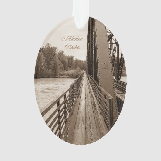 Talkeetna Railroad Bridge Walkway Orament (dos)