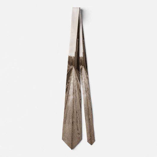 Talkeetna Railroad Bridge Walkway Stropdas (Voorkant)