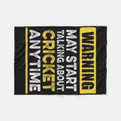 Talking About Cricket Anytime Funny Cricket Player Fleece Deken (Voorkant (Horizontaal))