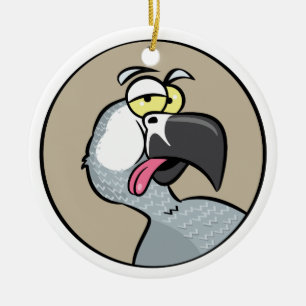 Talking African Grey Parrot Keramisch Ornament