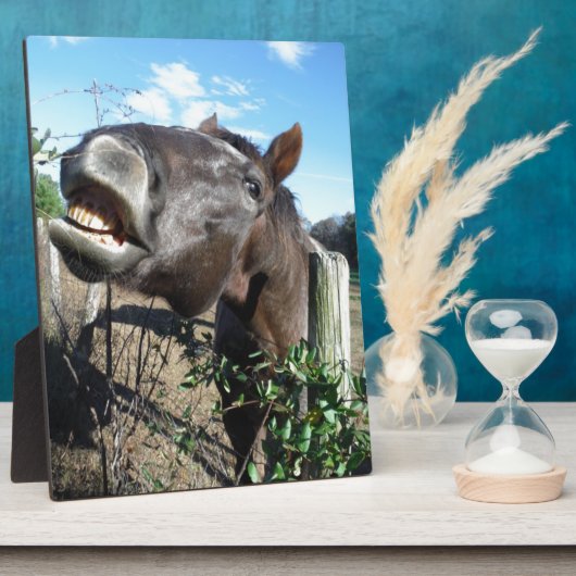 Talking Brown Horse Fotoplaat (Zijkant)