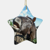 Talking Brown Horse Keramisch Ornament (Rechts)