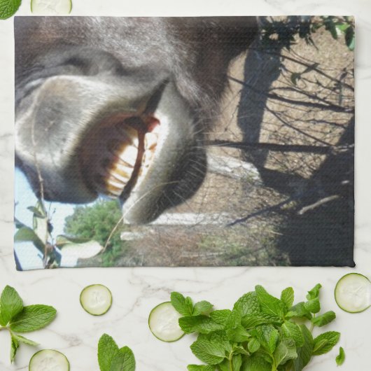 Talking Brown Horse Theedoek (Gevouwen)