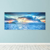 Talking Clouds Seascape Canvas Afdruk (Insitu (Houten vloer))