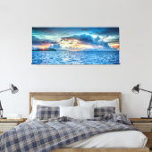 Talking Clouds Seascape Canvas Afdruk (Insitu (Slaapkamer))