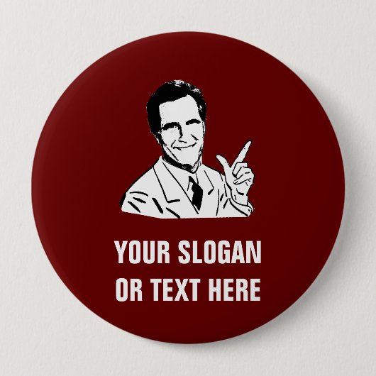 Talking Mitt Romney Ronde Button 4,0 Cm (Voorkant)