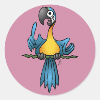 Talking parrot sticker