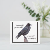Talking Raven Greeting Briefkaart (Staand voorkant)