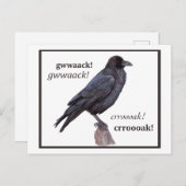 Talking Raven Greeting Briefkaart (Voorkant / Achterkant)