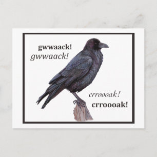 Talking Raven Greeting Briefkaart