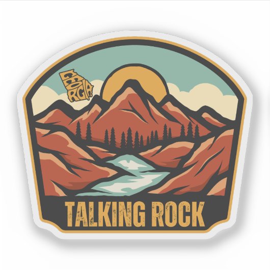 Talking Rock, Georgia Sticker (Voorkant)