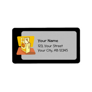 Tall arcade game console etiket