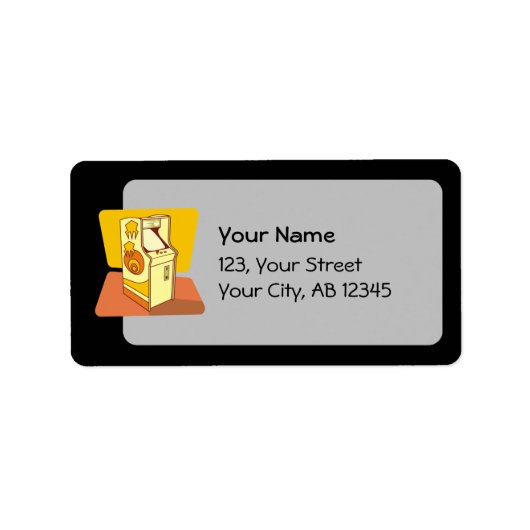 Tall arcade game console etiket (Voorkant)