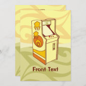 Tall Arcade Games Console Kaart (Voorkant / Achterkant)