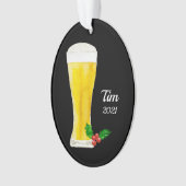 Tall Beer Personalized Ornament (voorkant)