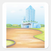 Tall Blue Building Stickers (Voorkant)