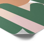 Tall Cactus Planten Bohemian Wall Art Poster (Hoek)