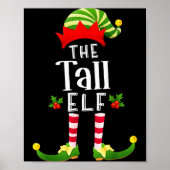Tall Christmas Elf Matching Pajama X-mas Party  Poster (Voorkant)