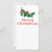 Tall Custom kerstkaart boom en decoraties. Bedankkaart (Achterkant)