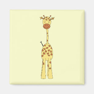 Tall Cute Giraffe. Cartoon Animal. Magneet
