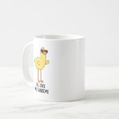 Tall Duck en Handsome Funny Animal Pun Koffiemok (Voorkant links)