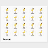 Tall Duck en Handsome Funny Animal Pun Ronde Sticker (Vel)