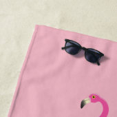 Tall Flamingo Beach Towel Strandlaken (In situ)