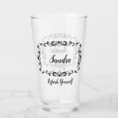 Tall Glass Birthday Gift Personalize Name Text Glas (Voorkant)