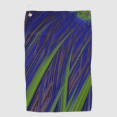 Tall Grass Blue and Green Fractal Art Serviette de (Devant)