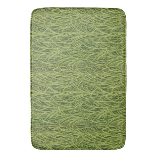 Tall Green Grass Pattern Botanical Bath Mat (Voorkant Verticaal)