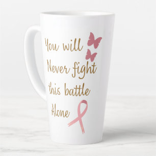Tall Latte Mug, Cancer Inspiré, Pink Ribbon Mug