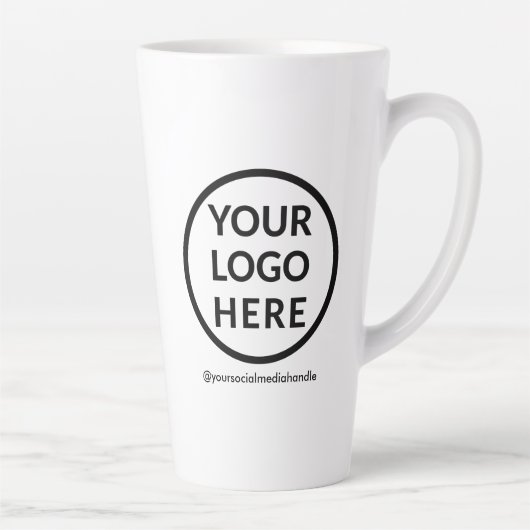 Tall Latte Mug personnalisé avec logo No Minimum 1 (Droite)