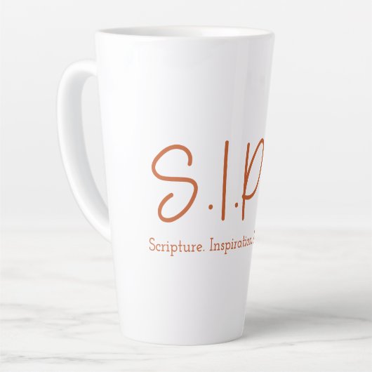 Tall Latte Mug S.I.P.S. - Orange (Angle gauche)