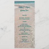 Tall Mariage Menu Tropical Beach Scene Modèle (Devant)