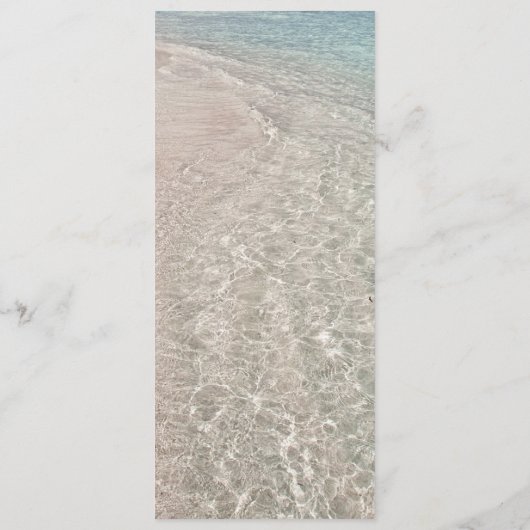 Tall Mariage Menu Tropical Beach Scene Modèle (Dos)