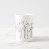 Tall Mug avec des pavots de Californie (Devant)