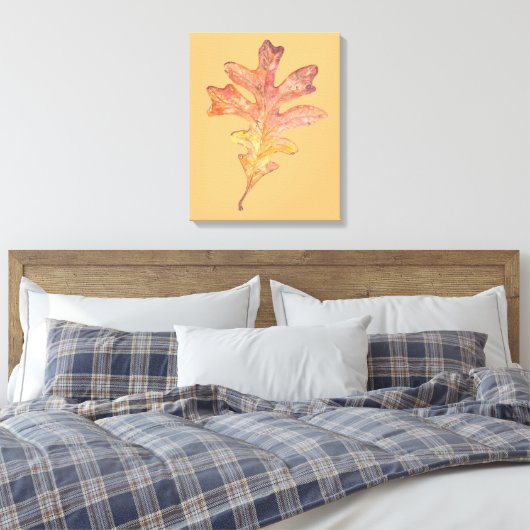 Tall Oak Leaf op canvas (Insitu (Slaapkamer))