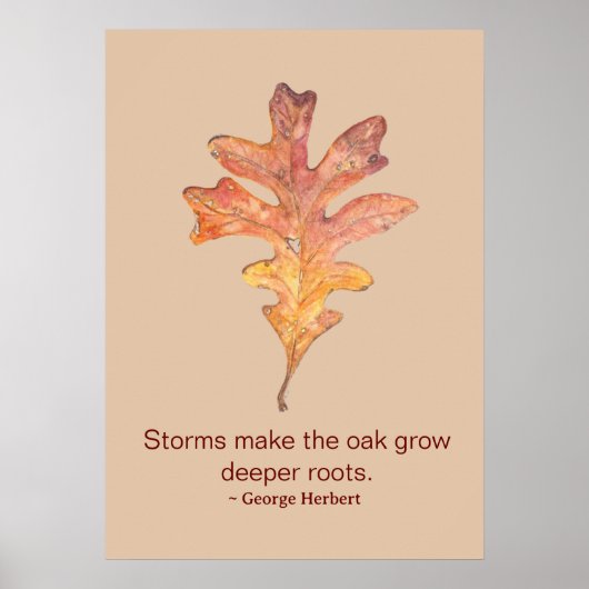 Tall Oak Leaf Poster (Voorkant)