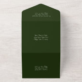 Tall Palm Trees Tropical Wedding All In One Uitnodiging (Buitenkant)