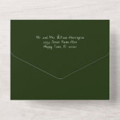Tall Palm Trees Tropical Wedding All In One Uitnodiging (Achterkant)