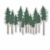 Tall Pine Trees Forest Sticker (Voorkant)