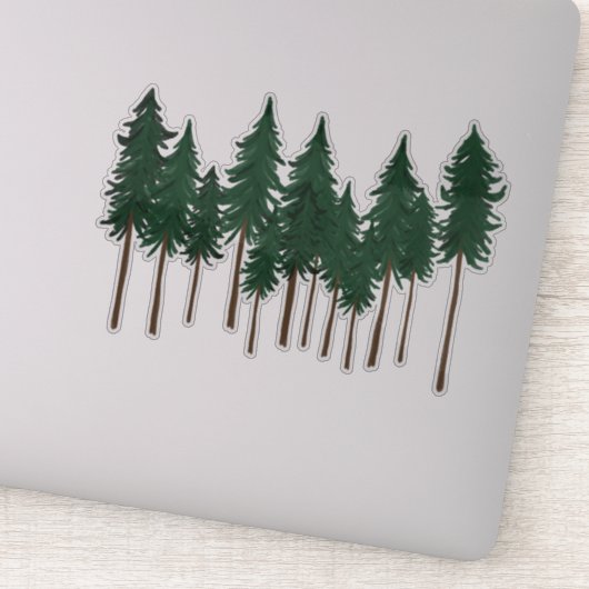 Tall Pine Trees Forest Sticker (Detail)