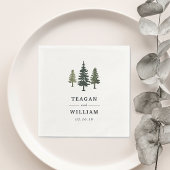 Tall Pines | Aangepaste bruiloft Servetten
