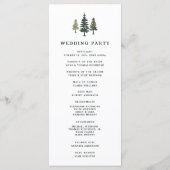 Tall Pines Trouwceremonie Programma (Achterkant)